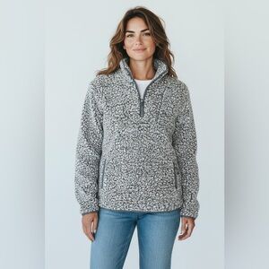 Thread & Supply Sherpa Fleece Quarter Zip Pullover Women’s Large